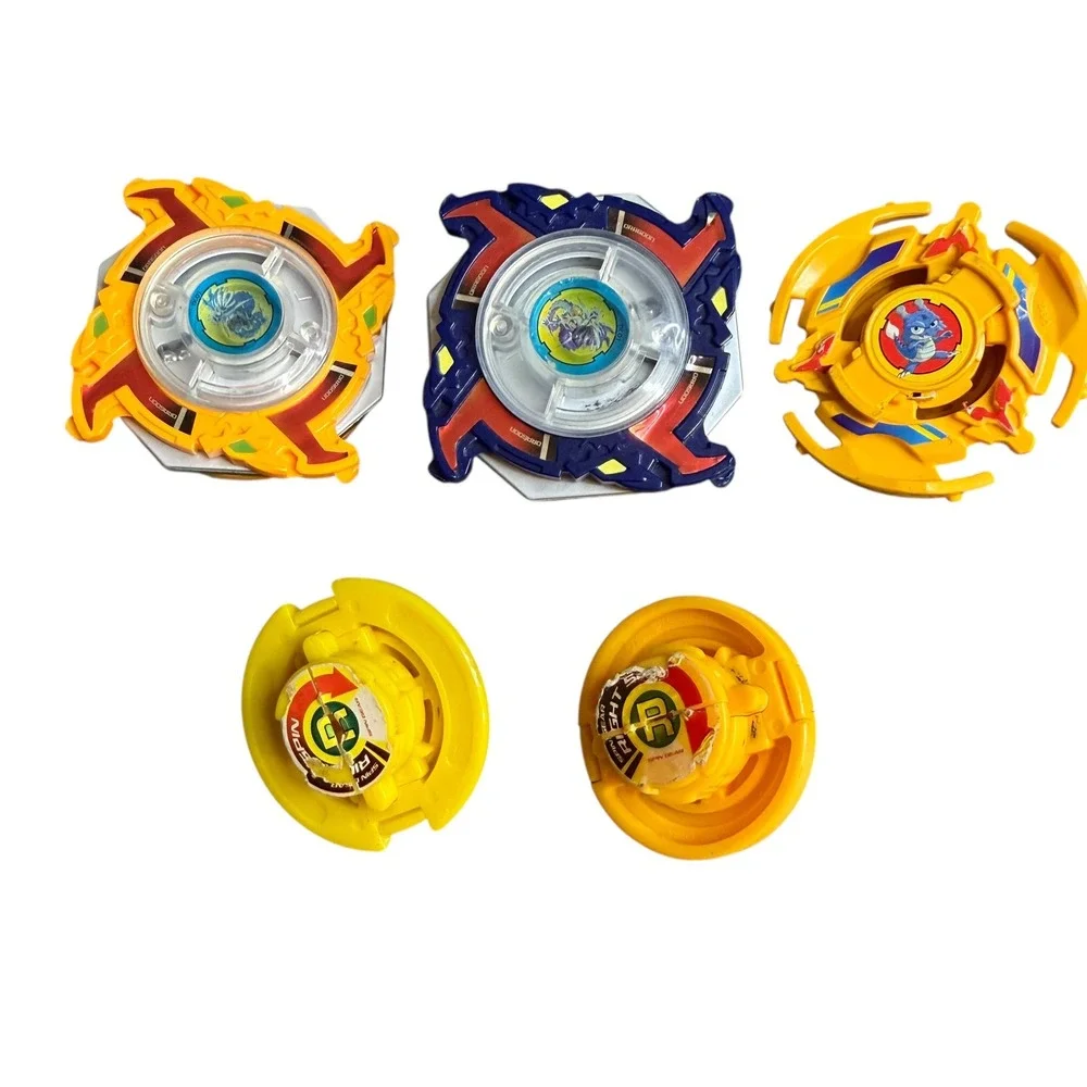 Vintage Beyblade Dragoon Lot 5pc Blue‎ Yellow Original Series Battling Tops